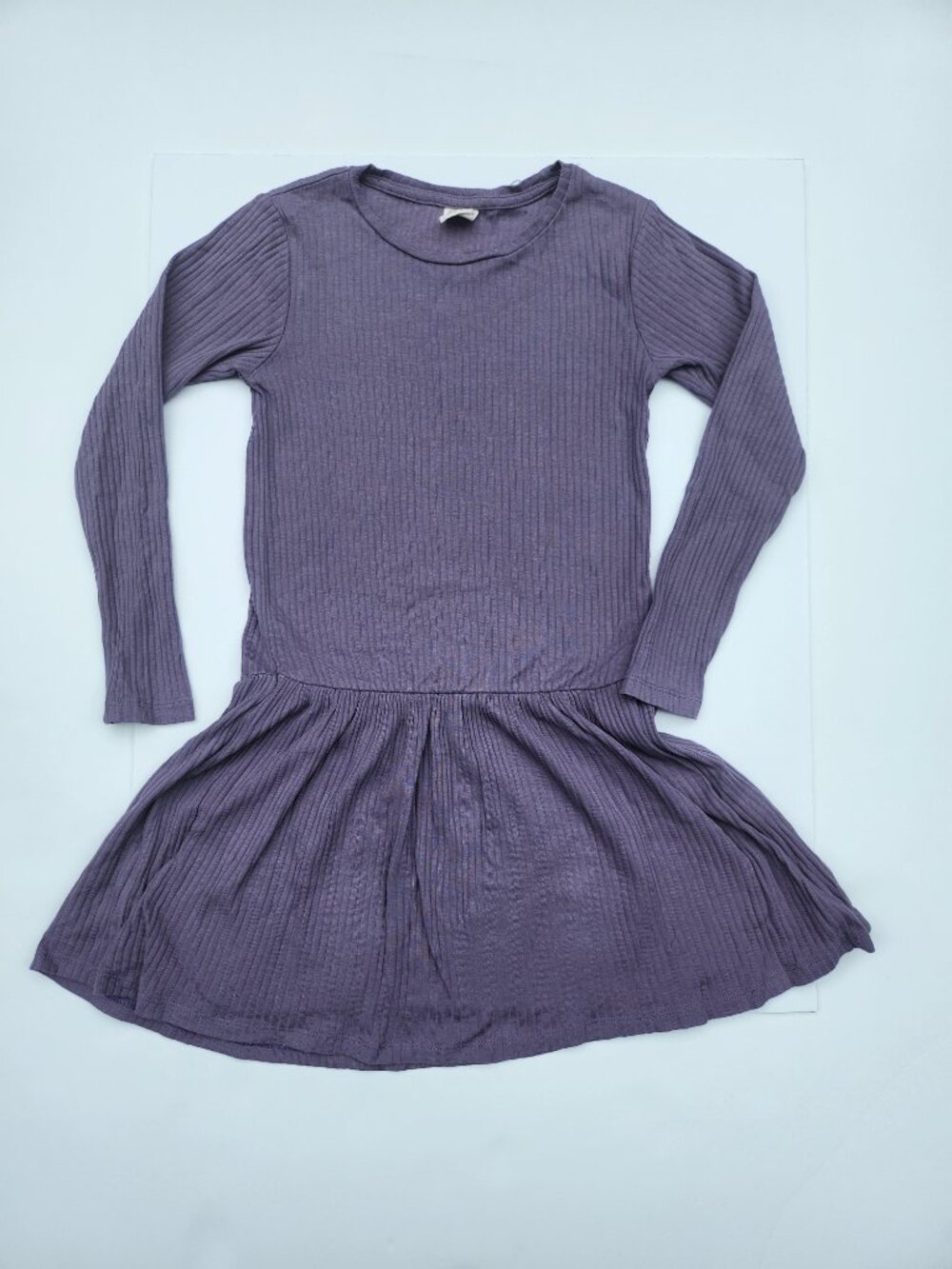 Cool Club Girls Purple Ribbed Long Sleeve Dress Size 134